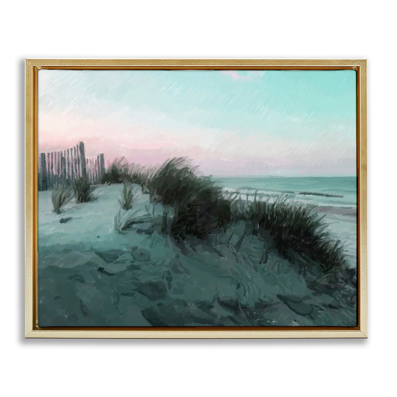 Stupell Industries Dunes Horizon at Dawn Floating Frame, design by Charles Swinford